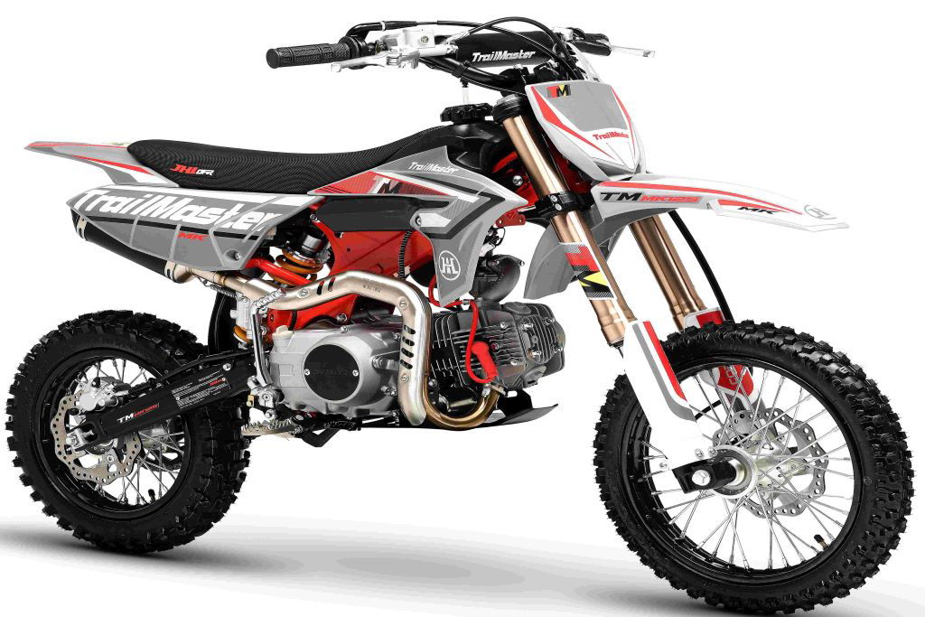 TrailMaster MK125E Pro Series Dirt Bike, BOSCH EFI, 4-Speed, Electric Start, Dual Disc Brakes, (14/12) Wheels - Image 3